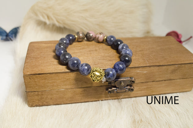 Sodalite and Rhodonite bracelet
