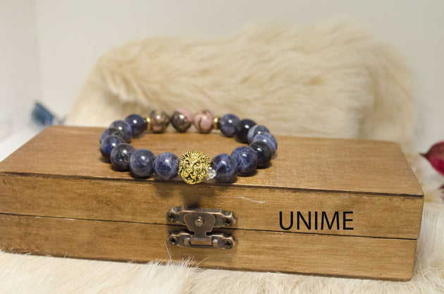 Sodalite and Rhodonite bracelet