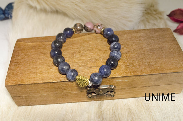 Sodalite and Rhodonite bracelet