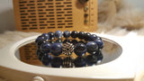 Couple White Howlite and Blue Sodalite bracelet