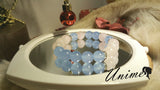 Rose Quartz and Blue Agate bracelet