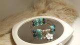 Silver Kyanite and Amazonite bracelet