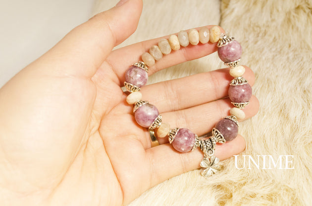 Sunstone and Tourmaline bracelet