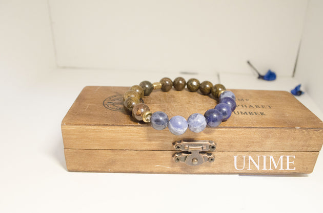 Sodalite and Bronzite bracelet