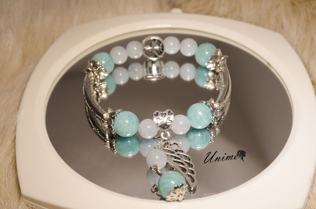 Aquamarine and Brazilian Amazonite bracelet