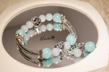 Aquamarine and Brazilian Amazonite bracelet