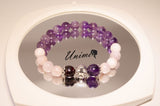 Amethyst and Spodumene bracelet