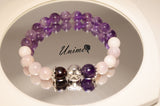 Amethyst and Spodumene bracelet