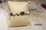 Sunstone,Bronzite and Amethyst bracelet