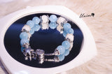 Starfish Blue Quartz and Moonstone bracelet