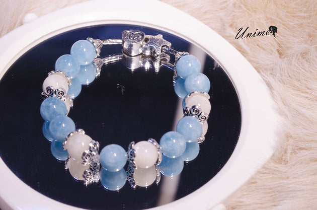 Starfish Blue Quartz and Moonstone bracelet