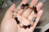 Sunstone,Garnet and Rose Quartz bracelet