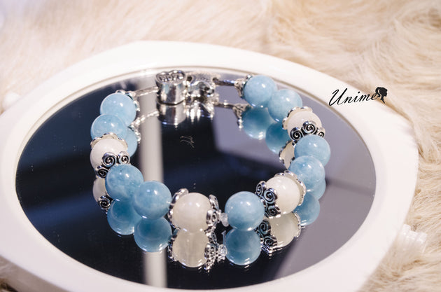 Starfish Blue Quartz and Moonstone bracelet