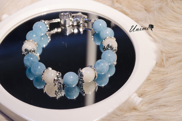 Starfish Blue Quartz and Moonstone bracelet