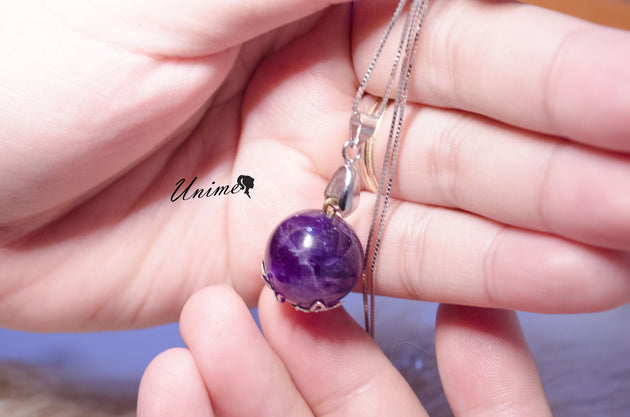 Amethyst Round Wish Necklace