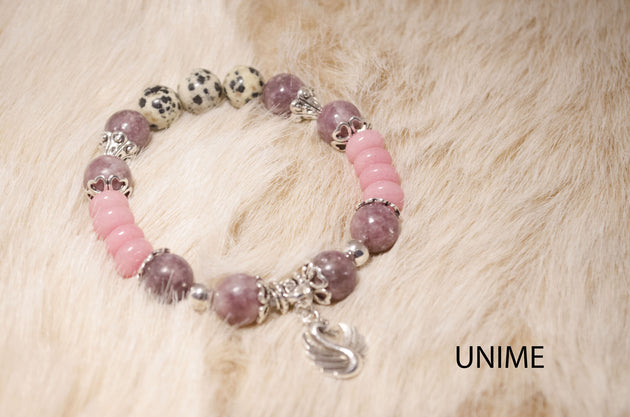 Tourmaline and Rhodochrosite bracelet