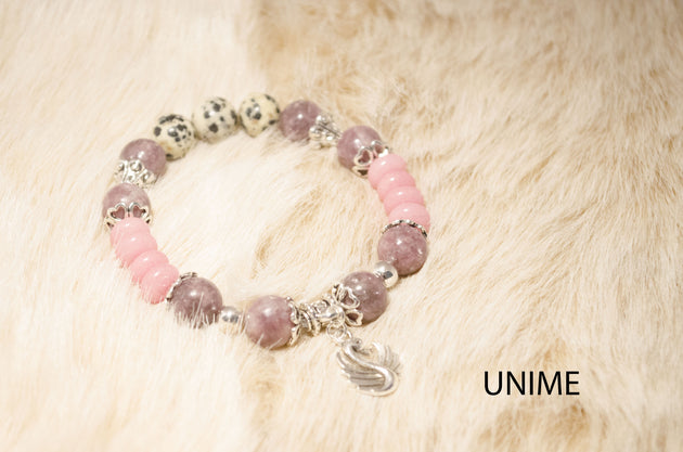 Tourmaline and Rhodochrosite bracelet