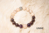 Amethyst, Sunstone and Garnet bracelet