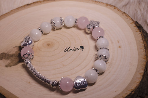 Moonstone and Rose Quartz bracelet