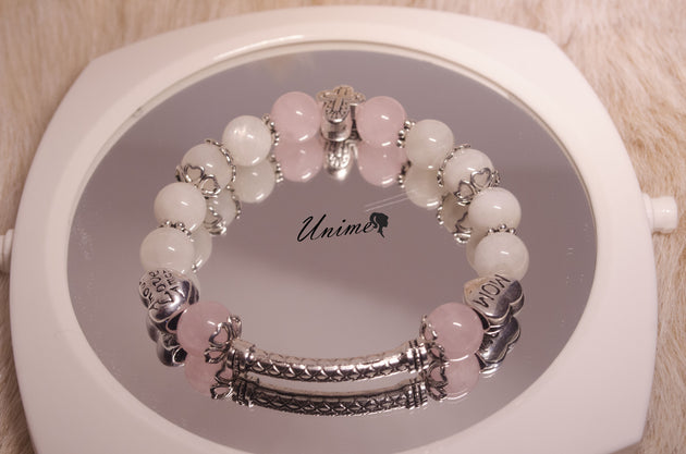 Moonstone and Rose Quartz bracelet