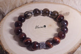 Bronzite and Red Tiger Eye bracelet