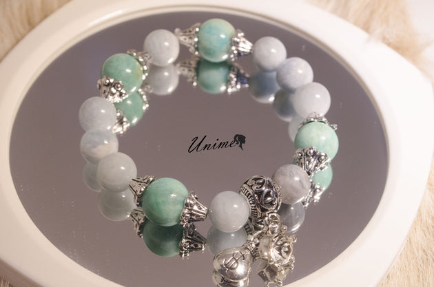 Aquamarine and Amazonite bracelet