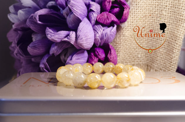 Golden Hair Rutilated Quartz bracelet