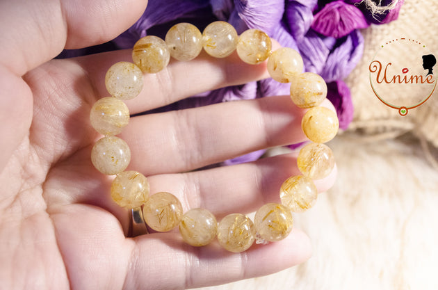 Golden Hair Rutilated Quartz bracelet