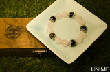 Pinky fog in the darkness with Rose Quartz and Garnet - Unime Crystal Jewellery Shop - Semi-precious gemstone bracelets and necklaces - offer lucky charms