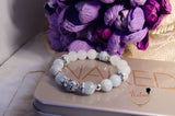 Aquamarine and White Moonstone bracelet