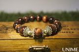 Red Tiger Eye Floral Bracelet