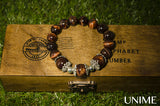 Red Tiger Eye Floral Bracelet