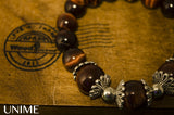 Red Tiger Eye Floral Bracelet