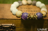 Amazonite and purple Agate bracelet