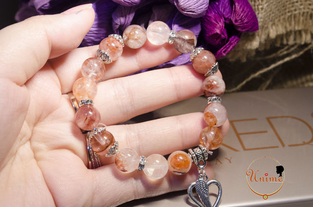 Red Rutilated Quartz bracelet