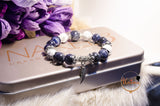 Blue Sodalite and White Howlite bracelet