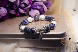 Blue Sodalite and White Howlite bracelet