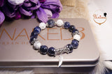 Blue Sodalite and White Howlite bracelet