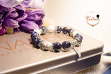 Blue Sodalite and White Howlite bracelet