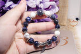 Blue Sodalite and White Howlite bracelet
