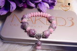 Pink Tourmaline and Rhodochrosite bracelet