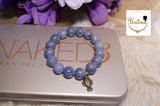 Boho Blue Coral and White Howlite bracelet
