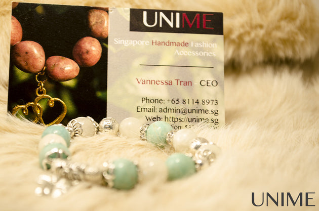 Moonstone and Brazilian Amazonite bracelet