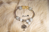Pandora Aquamarine and Citrine bracelet