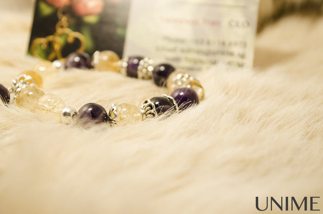 Citrine and Amethyst bracelet