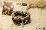 Tibetan Rhodonite bracelet - Unime Crystal Jewellery Shop - Semi-precious gemstone bracelets and necklaces - offer lucky charms