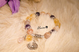 Sunstone,Amethyst and Citrine bracelet