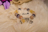 Sunstone,Amethyst and Citrine bracelet