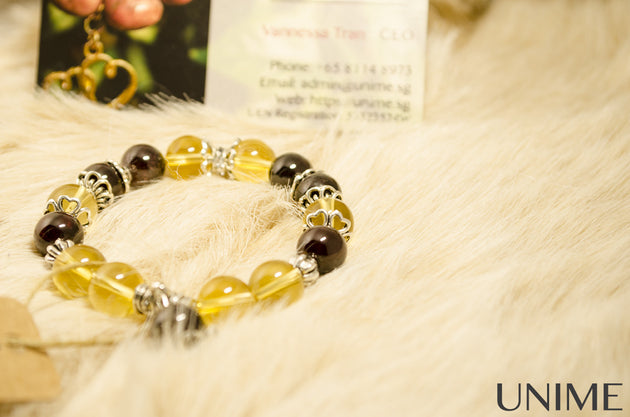 Citrine Garnet Bracelet