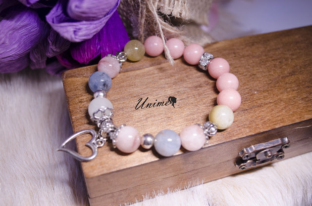 Loving Morgan and Pink Jade bracelet